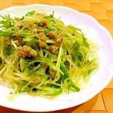 水菜とそぼろの中華風春雨サラダ